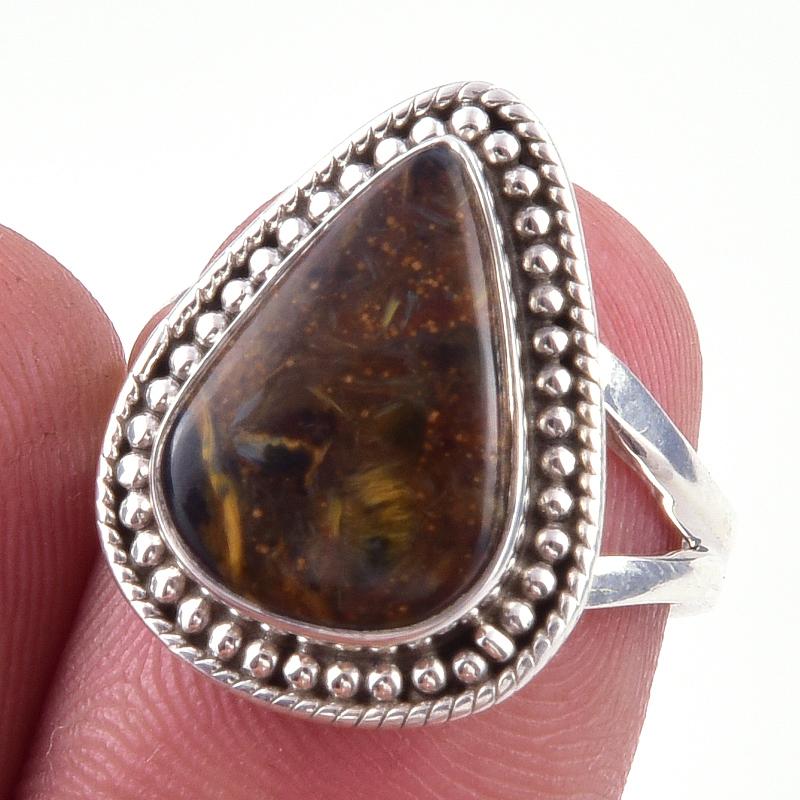 

Natural Pietersite Gemstone Handmade 925 Solid Sterling Silver Ring Size 6 r7i43