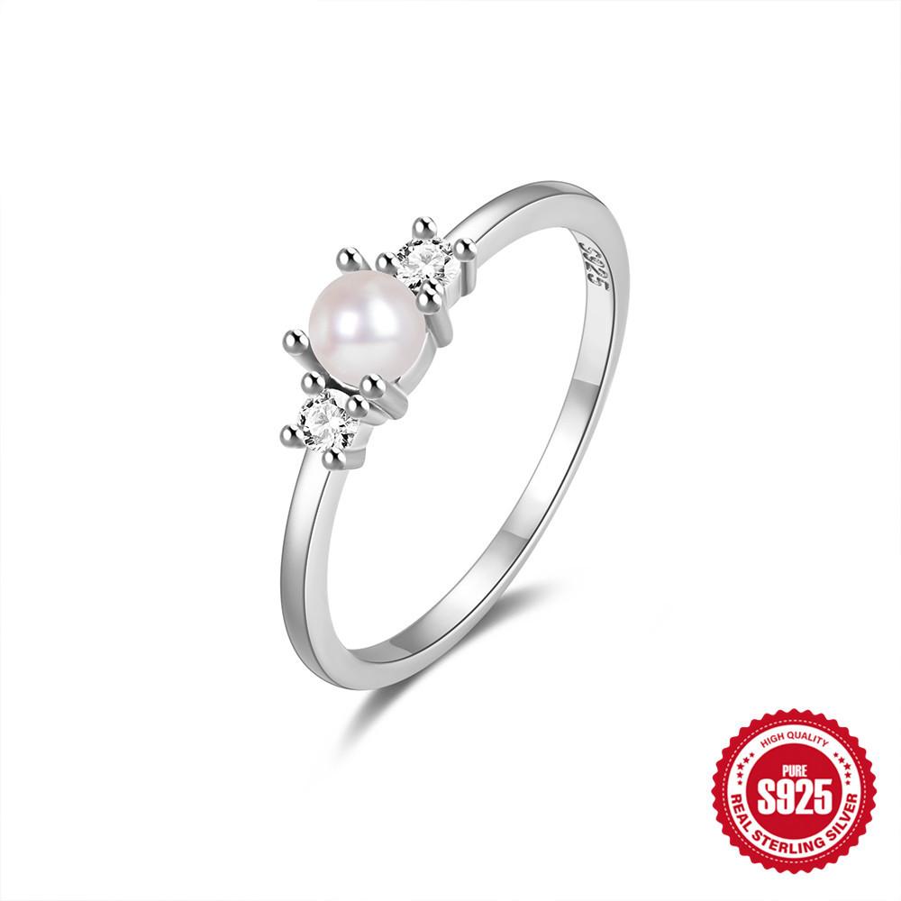 Luxury Premium Gift S925 Sterling Silver Heart Luxury Diamond Enlaid Ladies Wedding Engagement Ring Ring