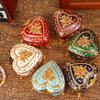 Alloy Rose Pattern Jewelry Organizers In Heart Shape For Women And Girls