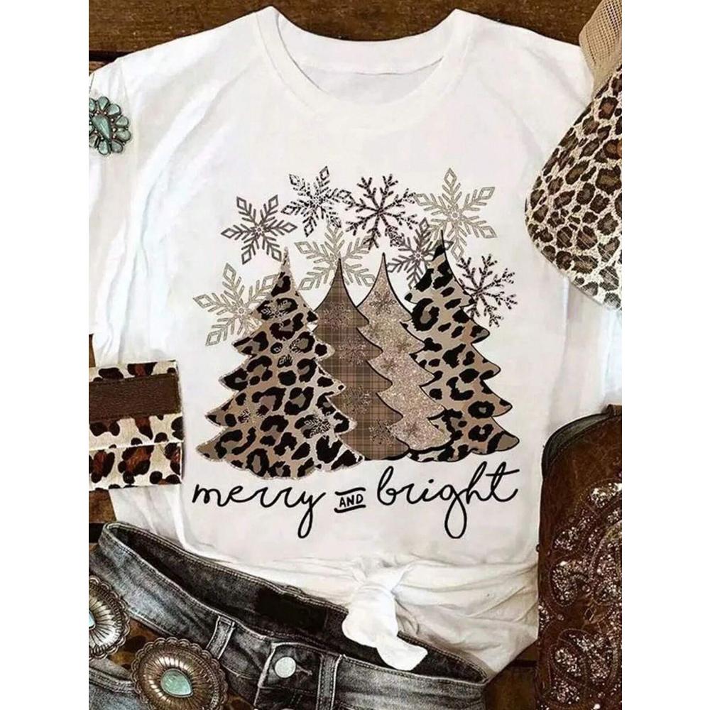 Women's Casual Short Sleeve T-Shirt, Comfortable, Round Neckline, Short Sleeve, Fashion Streetwear Digital Top For Women