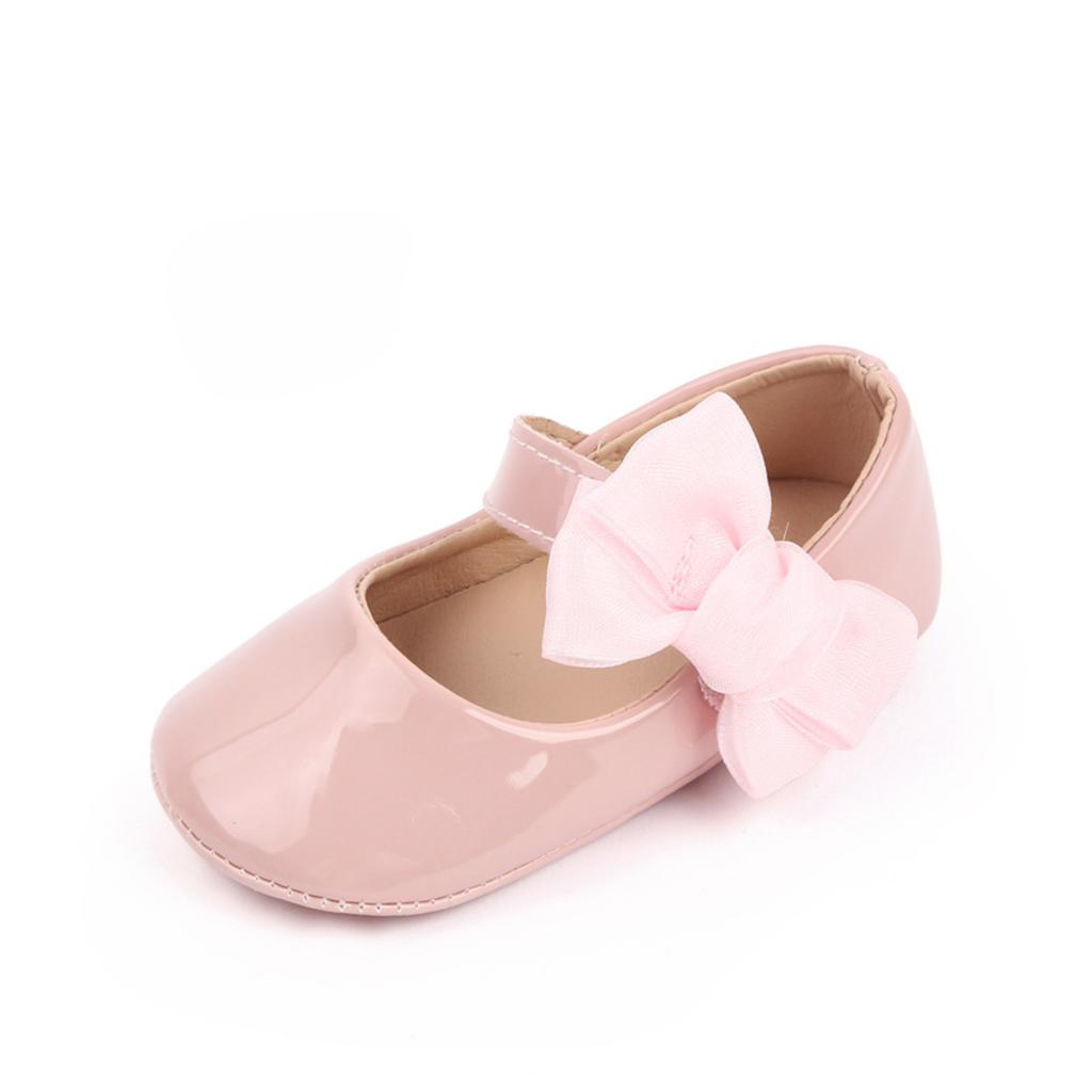 Cute Girl Leather Bow-Tie First Walkers, 0-1 Years, Spring/Fall