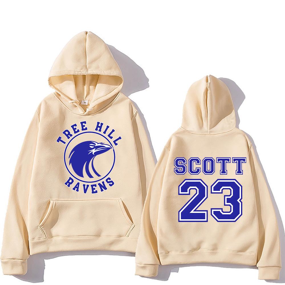 Tree Hill Ravens Scott 23 Hoodies Basketball Fans Sweatshirts Autumn Winter Loose Pullover Unisex High Street Sportswear Clothes