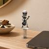 Skull Spring Car Rocking Skull Figurine Acrylic Swaying Skeleton Dashboard Decor