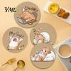 Tableware Accessories Wooden Cat Coasters, Decorative Heat Resistant Table Mats, Non-slip Cup Mats Insulation Coasters for Hot Drinks And Desk