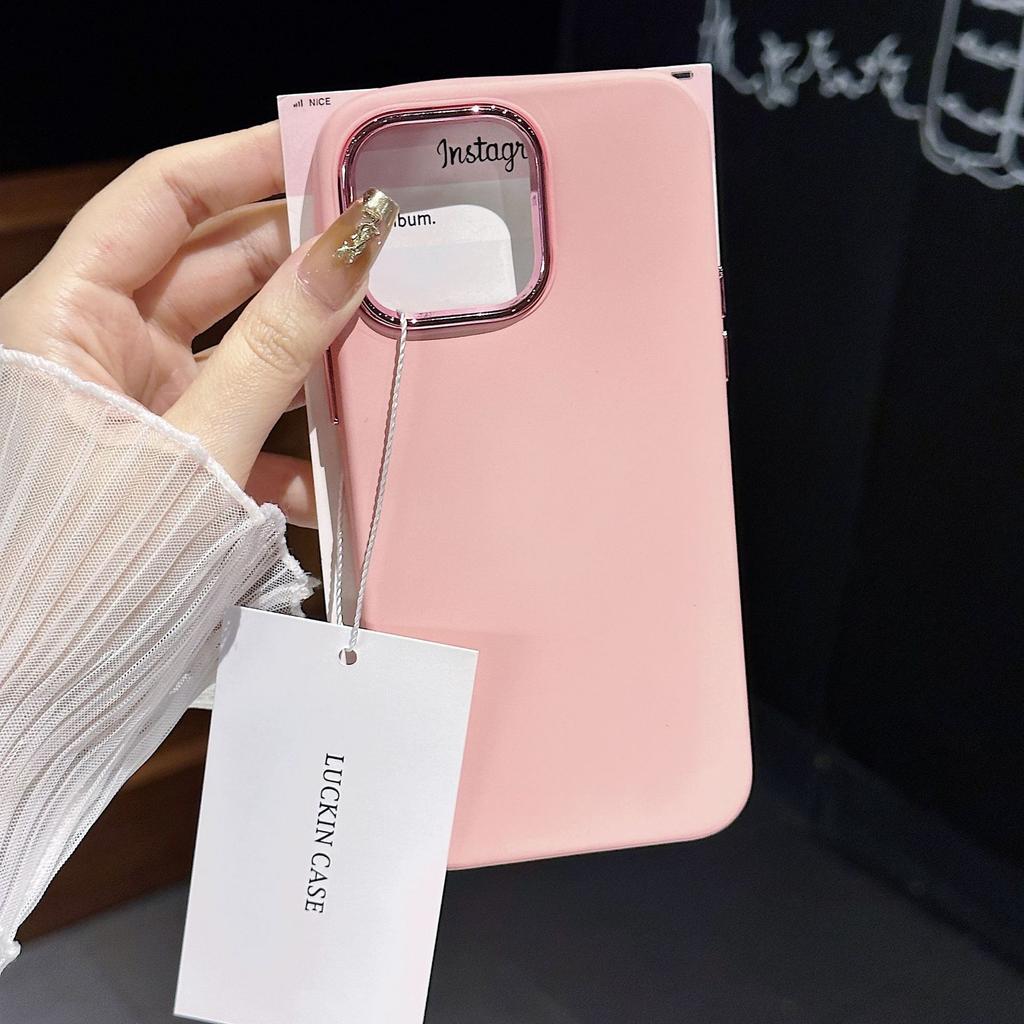 New Liquid Silicone Mobile Phone Case Electroplating Lens Apple 15PRO Creative Protective Case iPhone14PRO Suitable