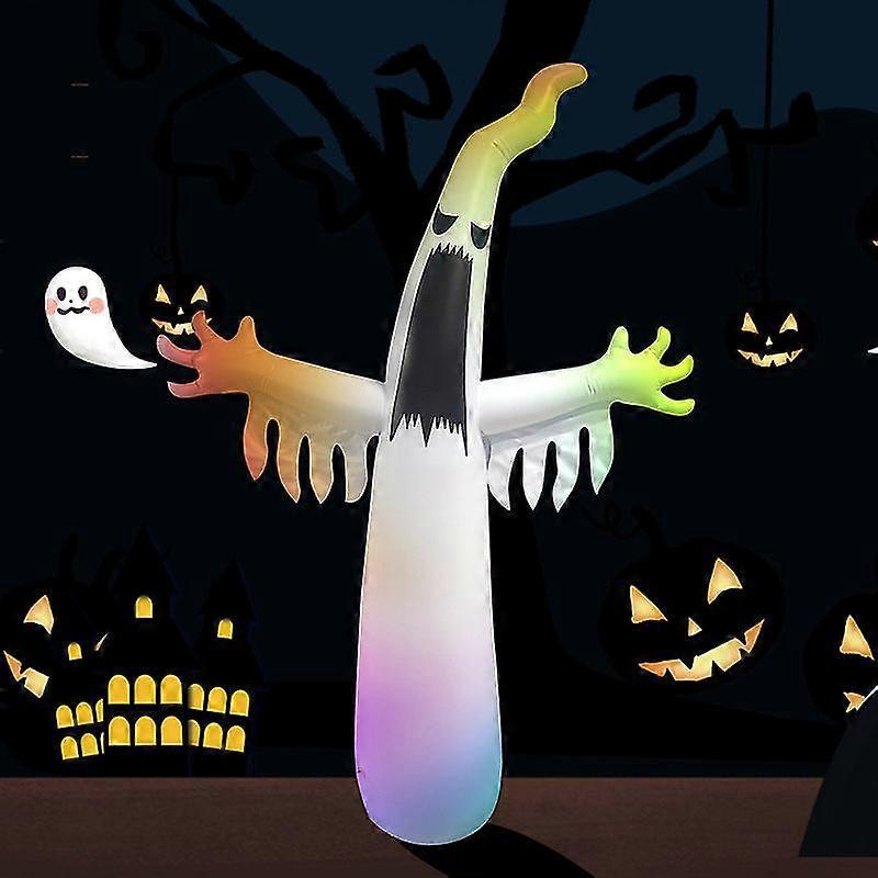 Halloween Giant Ghost Inflatable With Scary Sound Infrared Voice, Tall Spooky