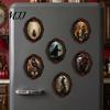 Small Halloween Scene Props Magnetic Fridge Magnet, Ghost Witch Photo Frame, Wooden Metal Cabinet Seasonal Ornaments Frame Decoration, Vintage