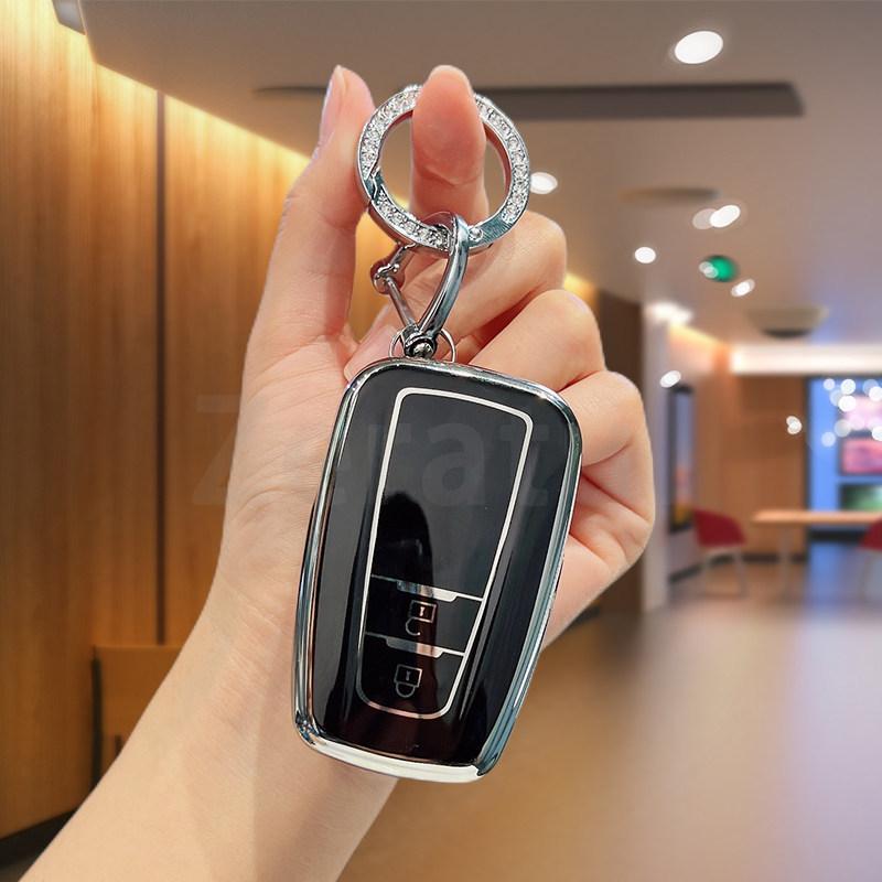 Auto Keyless Protector Shell Fob For Toyota Highlander Prius C-Hr Corolla Hybrid  Rav4 Camry Car Key Case Cover Accessories