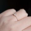 Premium Quality Women Simple Elegant Mini Crystal Eternity Engagement Ring
