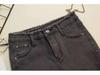 2024 Slim Black High-Waist Skinny Jeans for Women - Korean Style
