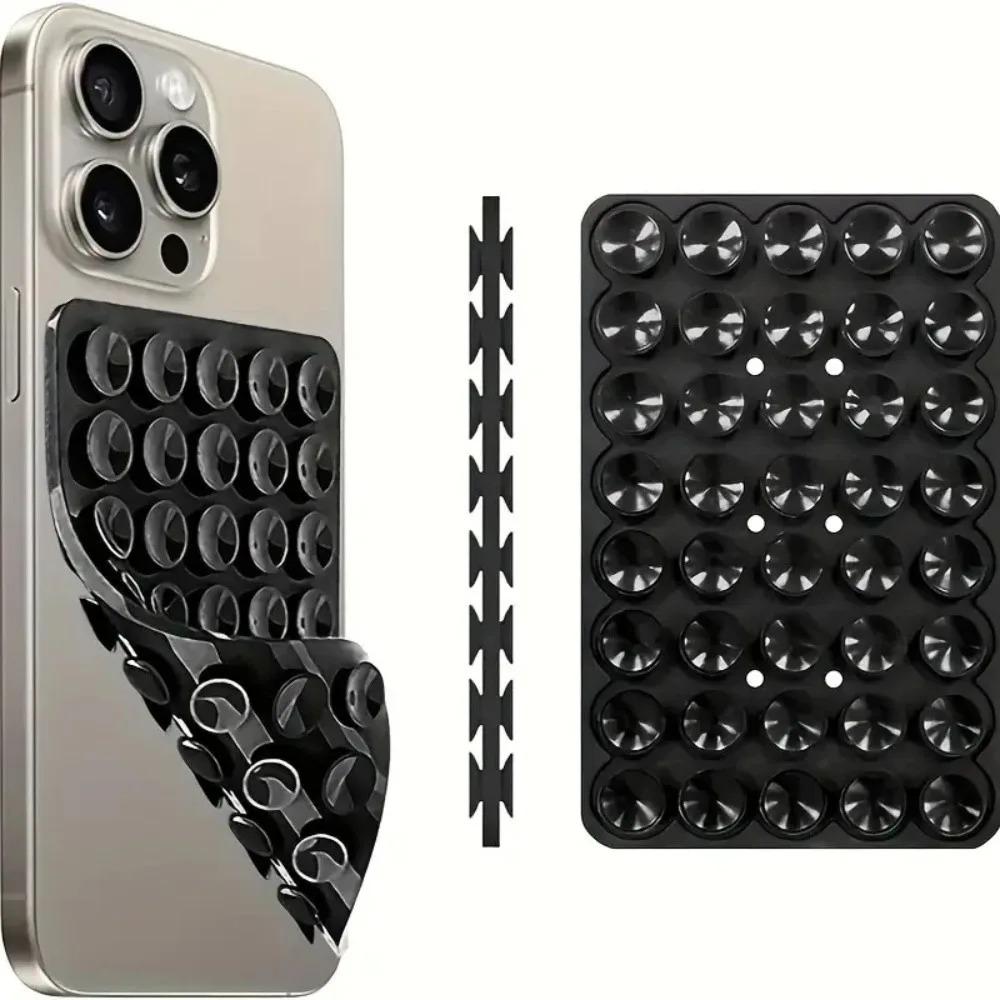 Silicone Suction Phone Case Mount Non Slip Suction Cup Phone Stand Mixed Color Silicone Phone Holder for Selfies and Videos 5