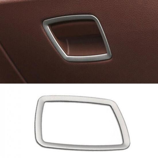 For BMW 5 Series 11-2017 Silver Titanium Passenger Storage Box Handle Panel Trim