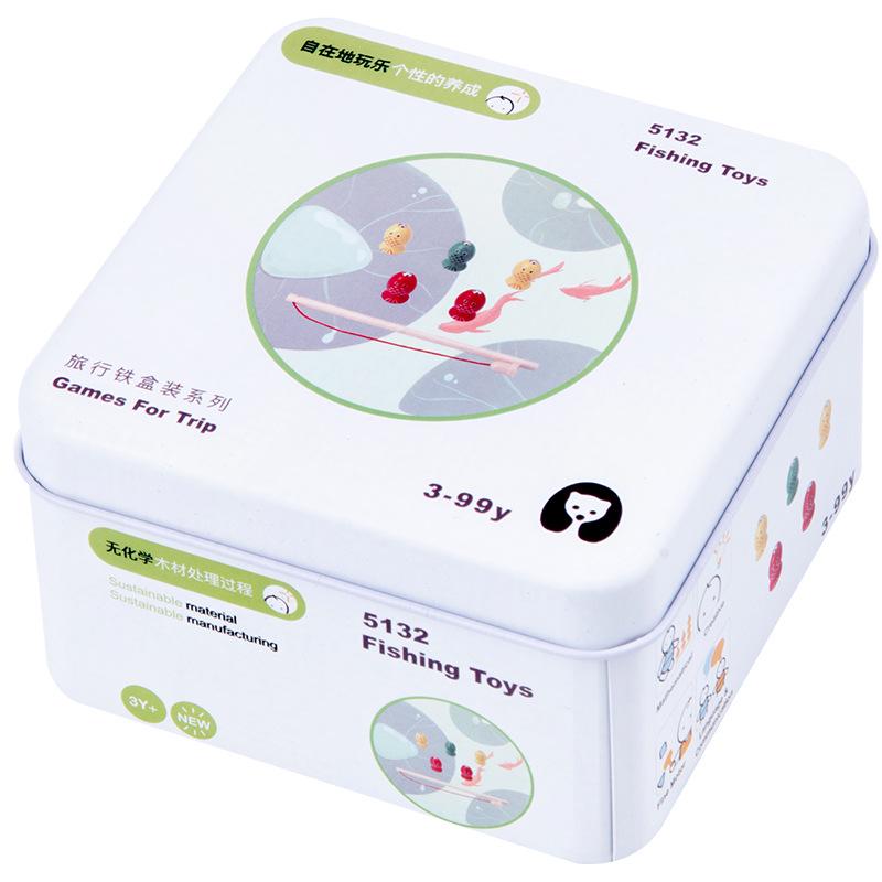Children's Wooden Tangram & Domino Set with Peach Wood Sticks - Educational Building Block Toys