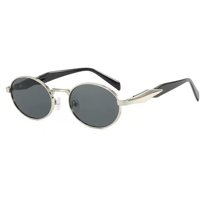 Luxury Advanced Oval Metal Round Frame Sunglasses Unisex Retro Uv Protection And Sun Protection Uv400 Shades Eyeglasses