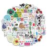 50pcs Chemical Periodic Table Stickers Laptop Bicycle Guitar Skateboard Sticker Kid DIY Graffiti Waterproof Stickers Toy