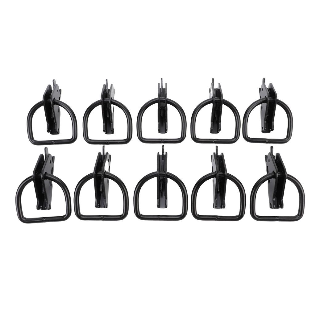 10 Stück D-Ring Zurrösen Schwarz Verzinkt 2500lb Sichere Arbeitslast E-Track Zurrösen für LKW-Anhänger