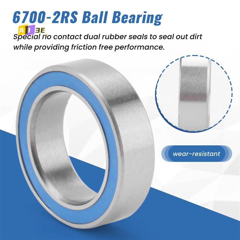 A03E-20PCS 6700-2RS High Quality 6700 2RS 10X15x4mm Miniature Seal Deep Groove Ball Bearing