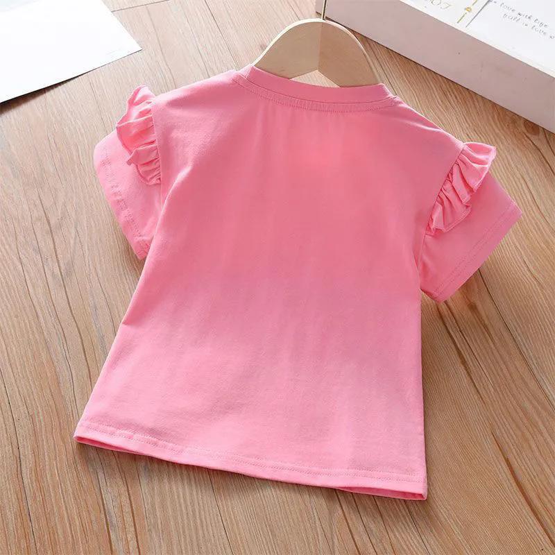 Mädchen Kurzarm T-shirt Baumwolle Sommer Top Kinder Sommer Kleid Frauen