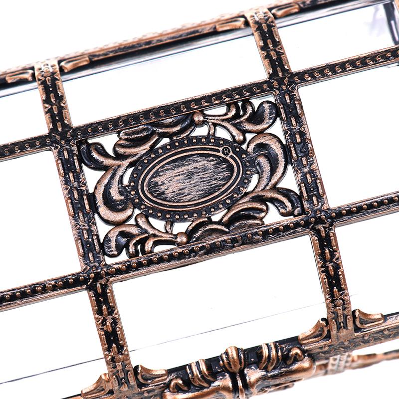 Caja de Gemas Transparente Creativa Pirata Caja de Plástico Accesorios de Decoración de Escena Pirata Caja de Almacenamiento Transparente