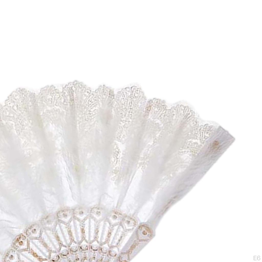 Wachlarz z piór Elegancki ręcznie haftowany kwiat składany rekwizyt przenośny ręczny na bal maturalny