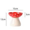 Cute Pet High Foot Bowl Creative Cats Drinking Feeder Mushroom Cat Bowl  Water Container
