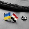 Custom 32*20mm National Flag Series Brooch Stainless Steel Double Flag Pin Jewelry for Traveller Two Country Flag Brooches