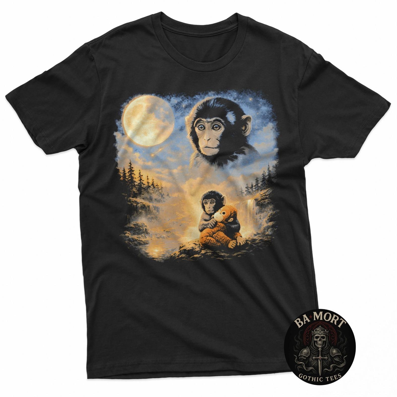 

Punch Monkey Moon 90S Retro Animal Vintage T-Shirt S разноцветный