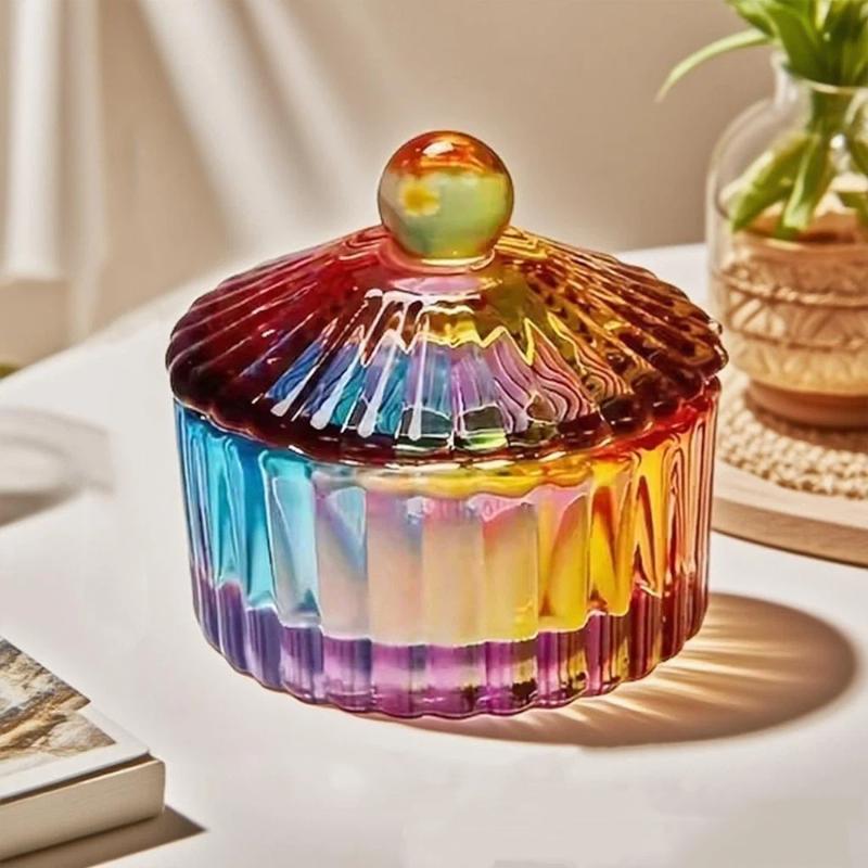 Color Glass Dish Acrylic Powder Liquid Holder Container Shape Nail Lid Cup Bowl Manicure Accessories