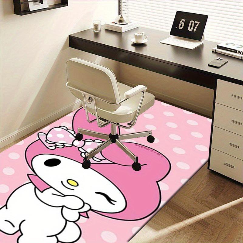 1pc Sanrio Melody Mermaid Printed Office Carpet Rectangle Rug Under The Table,Perfect Room Decor for Living Room, Bedroom, Kitchen, Non-slip Floor Mat