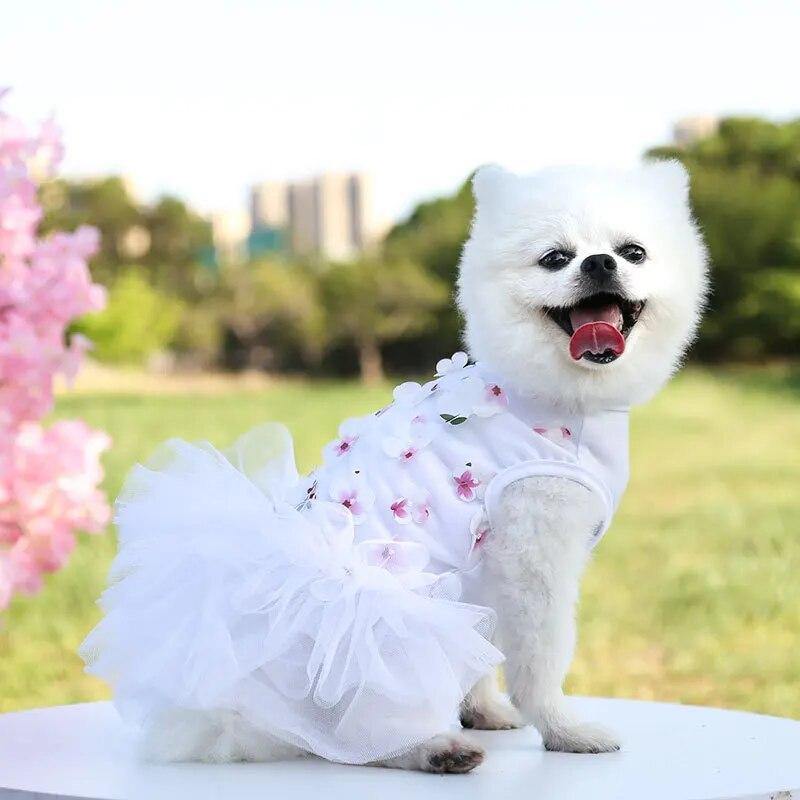 Puppy Pet Dogs Clothes Spring Summer Dog Costume Sweetly Princess Dress for Small Dogs Teddy Chihuahua Pet Vest Clothing