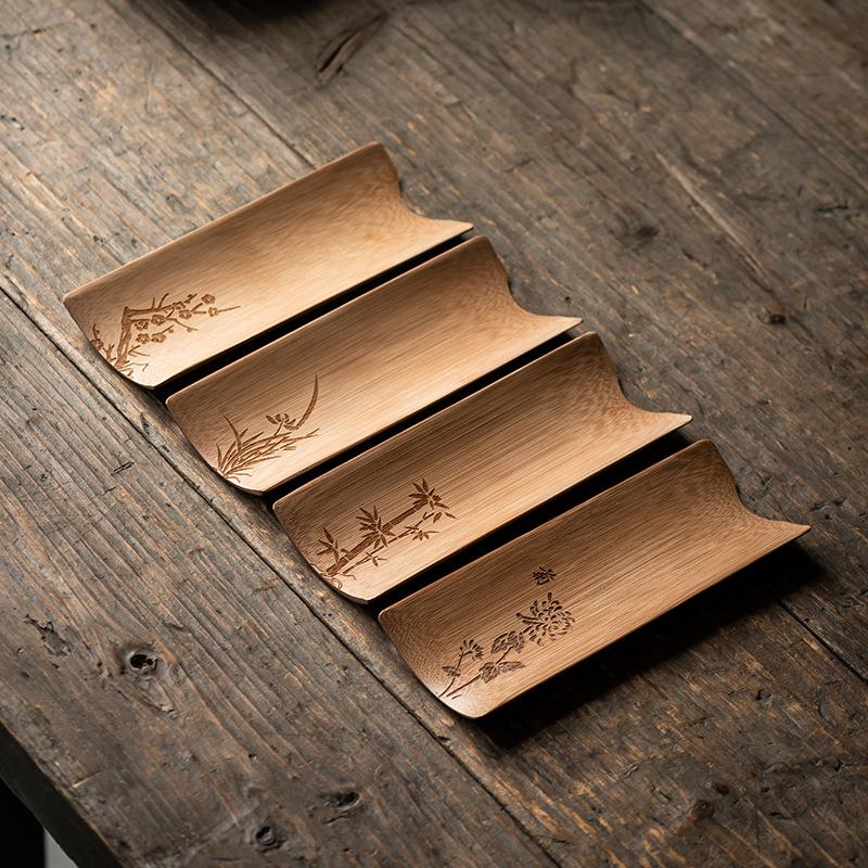 Janpanese Style Tea Scoops Vintage Handmade Bamboo Tools Kung Fu Tea Ceremony Utensils Tea Spoon Teaware Accessories 2025 New