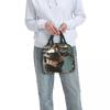 Cartoon Moose Oil Painting Insulated Lunch Bag for Women Kids Portable Food Boxes Thermal Lunch Box Tote