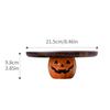 Halloween Pumpkin Wooden Serving Tray – Wooden Dessert and Bread Display Stand for Holiday Party Décor