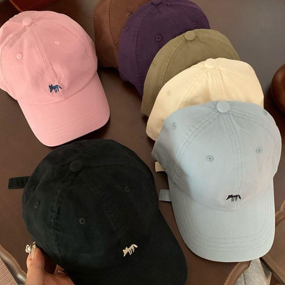 Embroidered Canvas Baseball Hat Animals Sun Hat Fashion Embroidery Baseball Cap  Outdoor