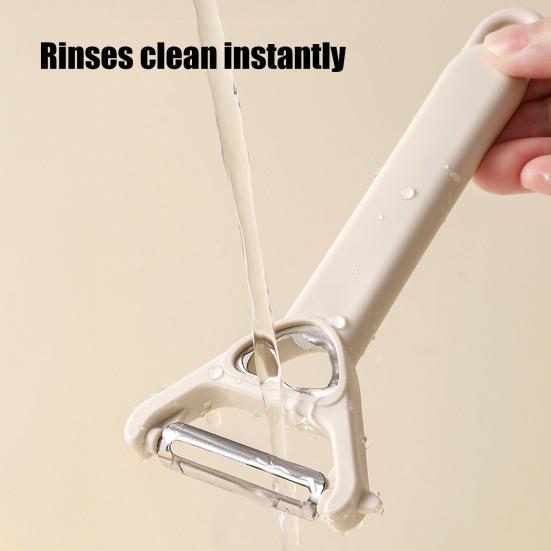 huaqianguhh 3-in-1 Vegetable Peeler, Stainless Steel Ergonomic Peeler for Elderly, Manual Bottle Opener Sharp Blade