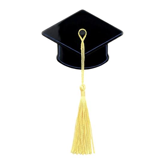 1/2Pcs Hair Clip Mini Graduation Hat Tassel Hairpin with Sturdy Claw Clip Graduation Party Photo Hair Accessory