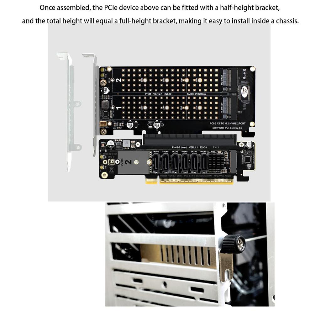 PCIe5.0 Expansion Card Adapter M.2 NVMe Port Expansion Card Converter for Computer Or Laptop
