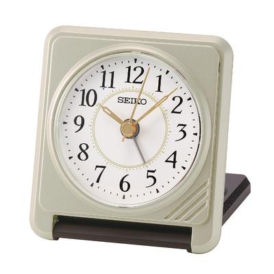 Reloj Seiko QQ807G Analógico Alarma Luz 78 x 72 x 24mm Reloj, Pequeño, Portátil, Dorado,