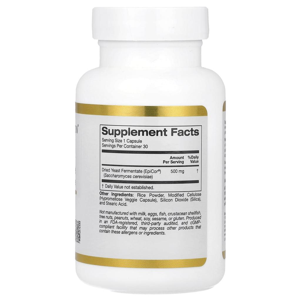 Epicor, Dry Yeast, 500Mg, 30 Veggie Caps