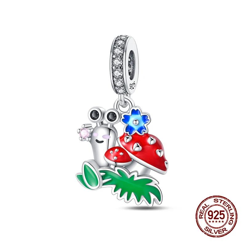 Spring Luminous Star Firefly Series Flowers Insect Animal Charms Beads Fitcopper Original Bracelets Women Fine Jewelry Gift
