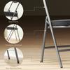 Set of Four Folding Corduroy Seat Chairs - Dark Grey
