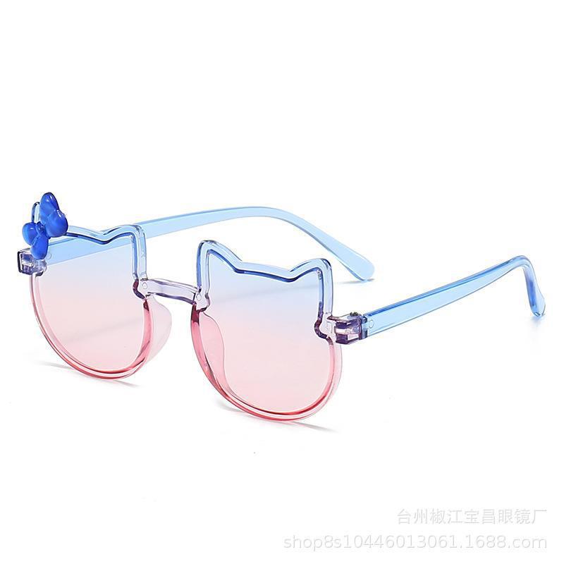 Children'S Sunglasses Cute Cartoon Bow Super Cute Baby Sunglasses Uv Protection Sunscreen Glasses