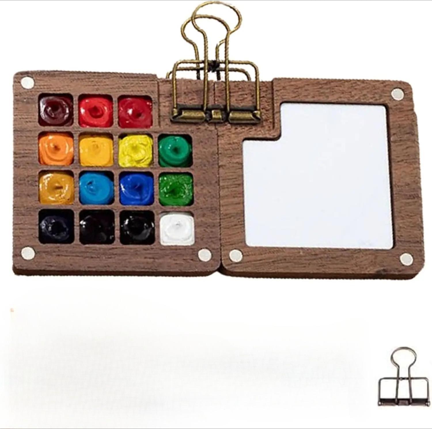 

15 Grid Pocketartist Watercolor Travel Set,Watercolor Travel Set,Travel Paint Palette, Mini Portable Watercolor Travel Set