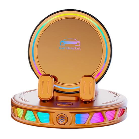 Supporto per Telefono da Auto con Ricarica Wireless e Luce Ambientale RGB Caricabatterie Magnetico per Telefono da 15W Supporto di Ricarica per Cellulare Ventosa a Vuoto Accessori per Auto