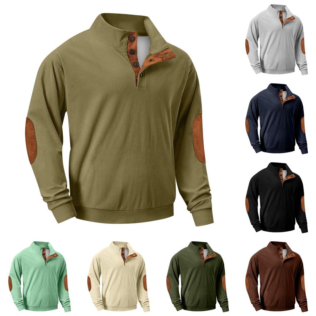 Spring And Men's Standing Collar Sweatshirt Is Outdoor Casual Sweaters Tops