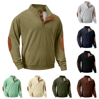 Frühlings- und Herren-Sweatshirt mit Stehkragen ist ein lässiges Outdoor-Pullover-Oberteil