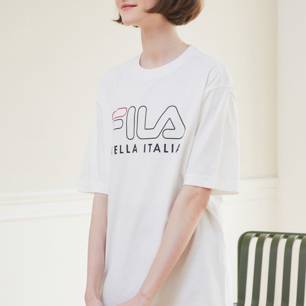 Fila Set In Sleeve T Shirt Unisex White FS2RSD2101X-OWH