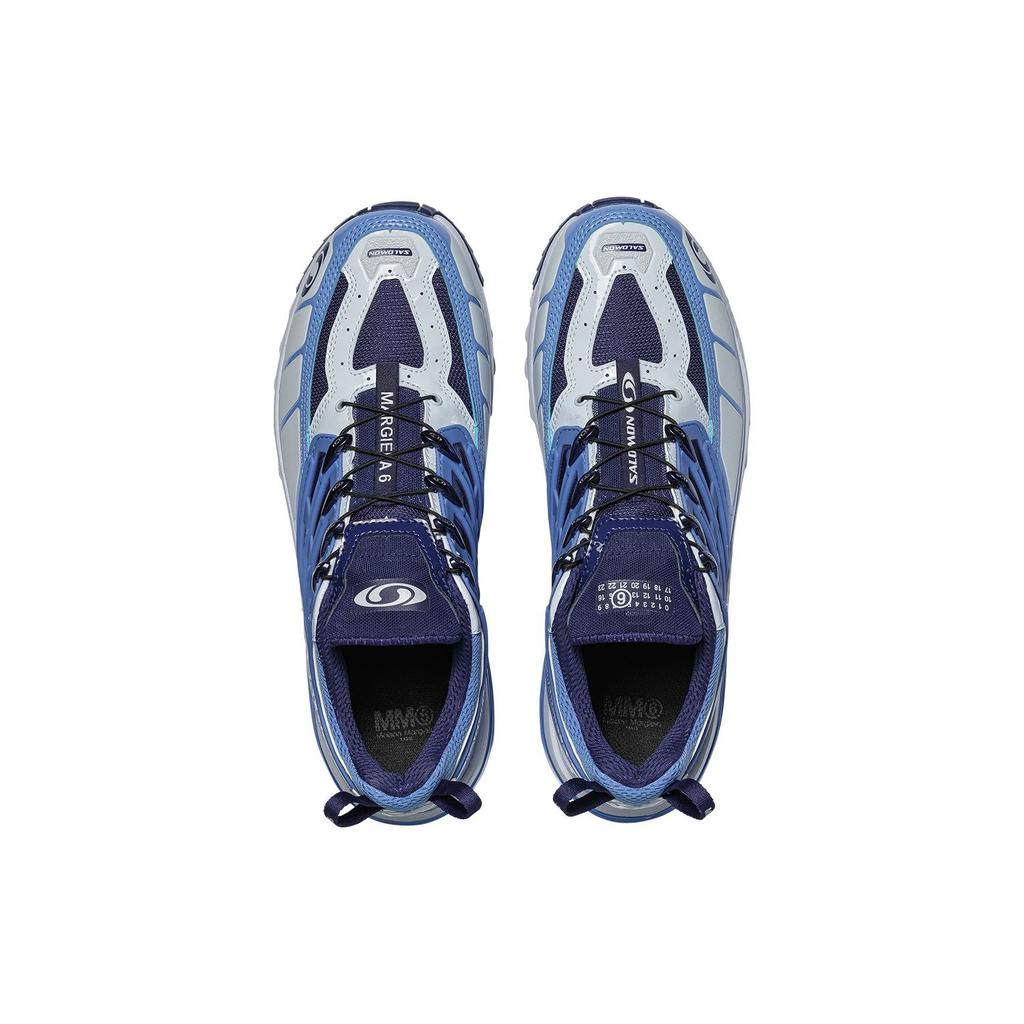 MM6 Maison Margiela X Salomon ACS Pro Advanced Round Toe Comfortable Low-Top Running Shoes Unisex Sneaker Blue Gray 473930