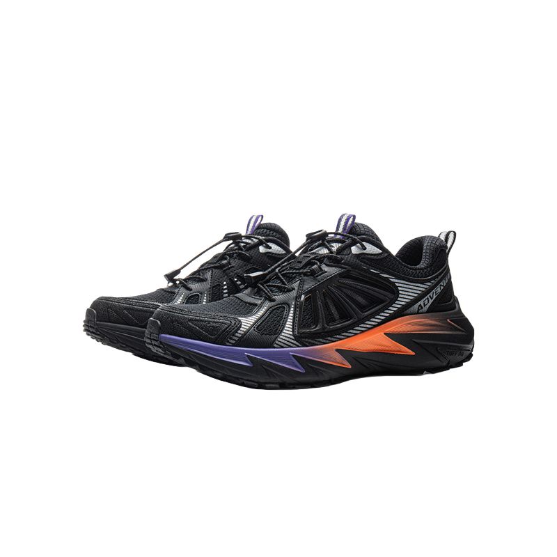 Li Ning Kids Outdoor Sports Non-Slip Shoes Kids Shoes Black Silver YKEV040-9