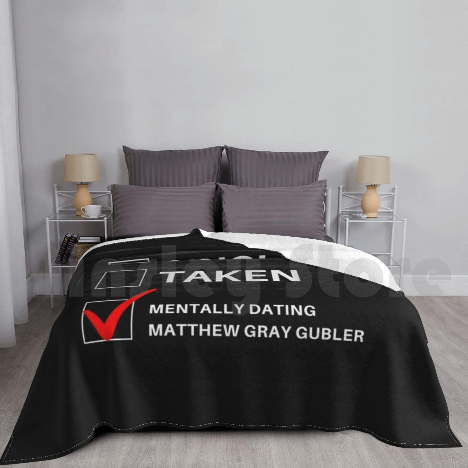 Single Taken Mentally Dating Matthew Gray Gubler Blanket For Sofa Bed Travel Single Taken Married Relationship Size: 75*100cm, Weight: 230 GSM